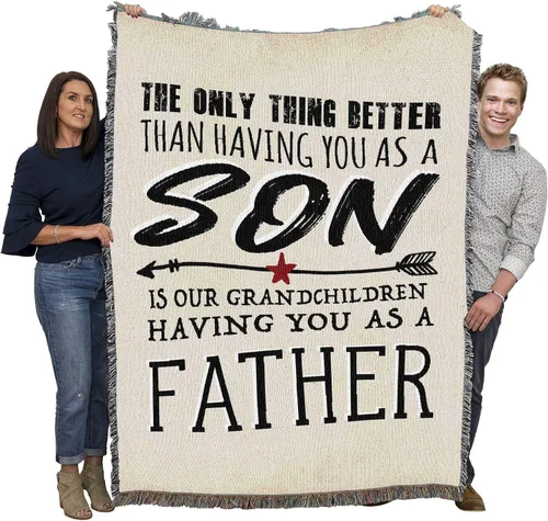 Miniatura 14 de Pure Country Weavers Manta The Only Thing Better Then Having You As a yerno para nietos, padre, montañas, manta de regalo tejida de algodón