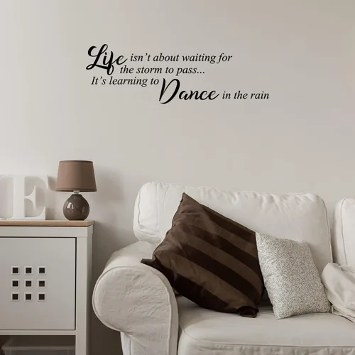 Miniatura 2 de Zonon 5 hojas de calcomanías de pared con citas inspiradoras para despegar y pegar, calcomanías de pared motivacionales positivas para sala