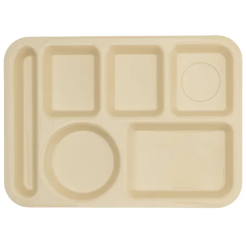 Miniatura 22 de G.E.T. Bandeja escolar para cafetería con 6 compartimentos, para zurdos, 10 x 14 pulgadas, verde bosque (paquete de 4)