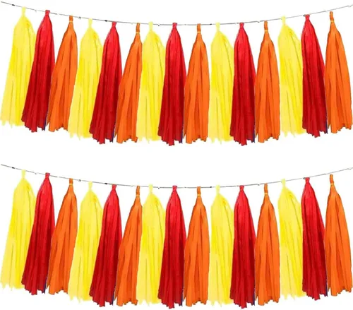Miniatura 8 de We Moment Borlas de Papel de Seda Azul Marino Azul Claro Guirnalda de Borlas para Fiestas para Decoraciones de Fiestas, Kits de Bricolaje, 15 Piezas
