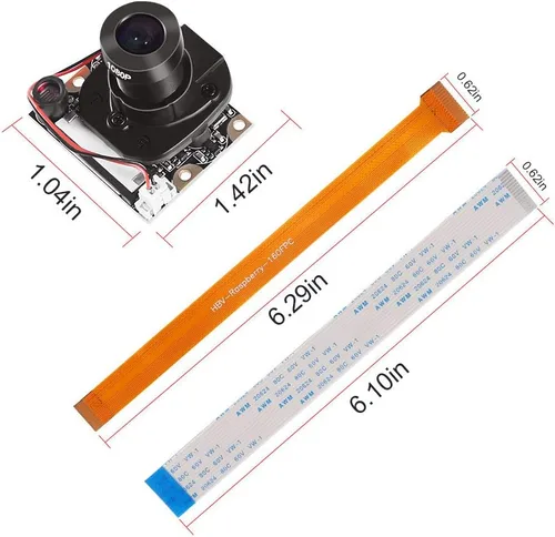 Miniatura 2 de Para Raspberry Pi 3 Modelo B+ Módulo de cámara Automático IR-Cut Cambio de Visión Día/Nocturna Video Cámara Web Enfoque Ajustable 5MP Sensor OV5647