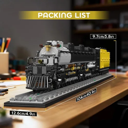 Miniatura 5 de Mould King 12049 - Juego de construcción de locomotora de vapor, más de 3040 piezas, kit de modelo de tren a gran escala con orugas y licitación