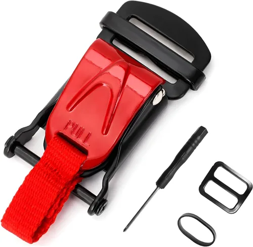 Miniatura 7 de Sun Walker Kit de hebilla de liberación rápida para casco, bloqueo de tracción para casco de motocicleta para correa de barbilla de hasta 1 pulgada