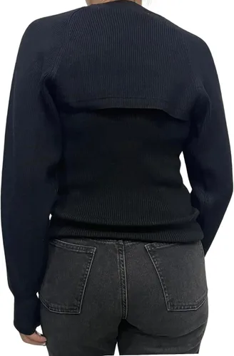 Miniatura 2 de CAPPUCCINI Camiseta sin mangas de dos piezas para mujer con bolero recortado con cadena