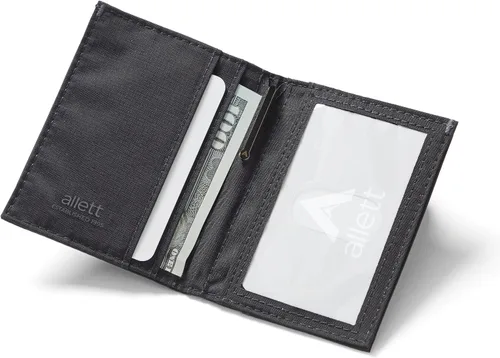Miniatura 2 de Allett Cartera híbrida para tarjetas, nailon, bloqueo RFID, diseño vertical, minimalista, plegable, soporte para tarjetas, resistente al agua