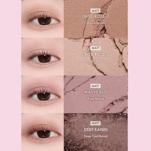 Miniatura 7 de Amuse SEOUL Paleta de colores de ojos (02 COOL ROSE) – tono rosa, sombra de ojos de 9 colores, mezcla suave de brillo mate, tonos mezclables