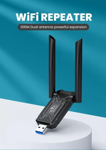 Miniatura 3 de Amplificador de señal USB WiFi, adecuado para repetidores WiFi domésticos, potenciador inalámbrico WiFi de 2.4 GHz, configuración fácil de un clic