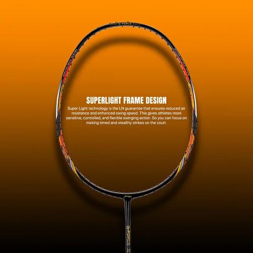 Miniatura 4 de Li-Ning G-Force X5 - Raqueta de bádminton de fibra de carbono con cubierta completa gratuita (2.89 oz, 28 libras)