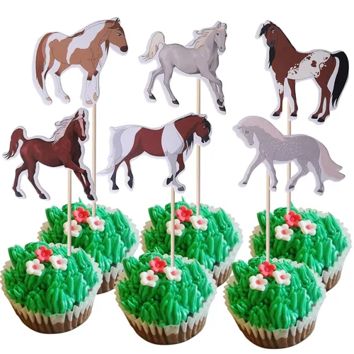 Miniatura 9 de 36 piezas de decoración para cupcakes de animales de la jungla, león, mono, cebra, hipopótamo, jirafa, elefante, temática de bosque, púas
