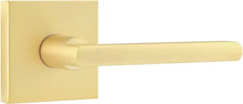 Leydebong Paquete de 1 manija de puerta simulada en latón satinado, manijas interiores que no giran, manijas interiores reversibles resistentes para