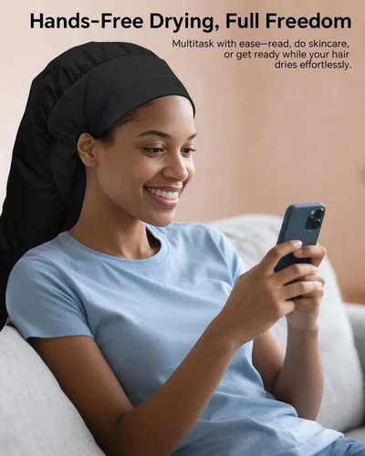 Miniatura 2 de Boloye Accesorio de Gorro para Secador de Cabello – Gorro de Secadora con Capucha XL de 28.5" para Secado Más Rápido y Acondicionamiento Profundo