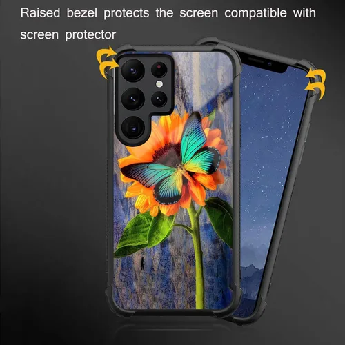 Miniatura 525 de CARLOCA Funda compatible con Samsung Galaxy S22 Ultra, diseño gráfico de Star Howling Wolfs Samsung Galaxy S22 Ultra, diseño gráfico, a prueba
