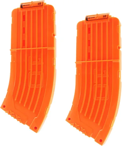 Miniatura 7 de BOROLA 10 dardos curvados cargador cargador clip de recarga rápida compatible con Nerf Elite (naranja, 3 piezas)