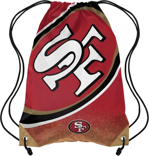 FOCO Mochila con cordón de viaje para gimnasio con gradiente del logotipo del equipo de la NFL