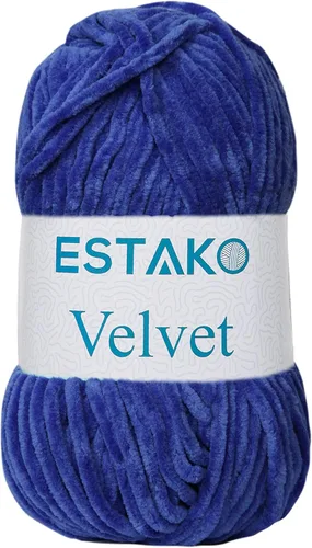 Miniatura 28 de Estako Manta de felpilla de terciopelo amigurumi para tejer y tejer, súper voluminosa, 3.53 oz (132 yardas) (1710 - naranja)