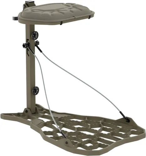 Miniatura 10 de NOVIX Helo - Soporte de árbol ultraligero para colgar – Soporte de plataforma de aluminio fundido con cojín de asiento, asiento ajustable, fabricado