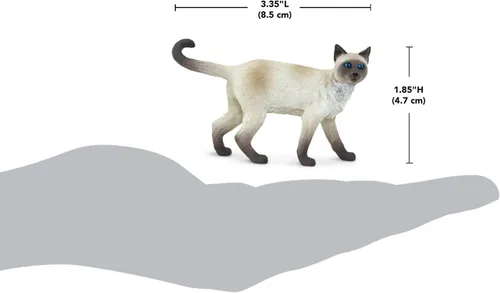 Miniatura 3 de Safari Ltd. Figura de gato siamés – Figura detallada de plástico de 3.25 pulgadas – Divertido juguete educativo para niños, niñas y niños a partir