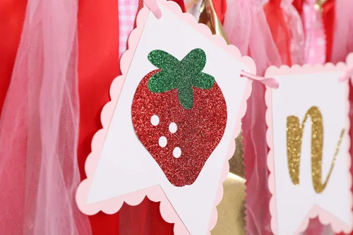 Miniatura 7 de Cartel para silla alta con temática de bayas y fresas, accesorio de fotos de pastel de aplastamiento, decoración de fondo de fotos de primer