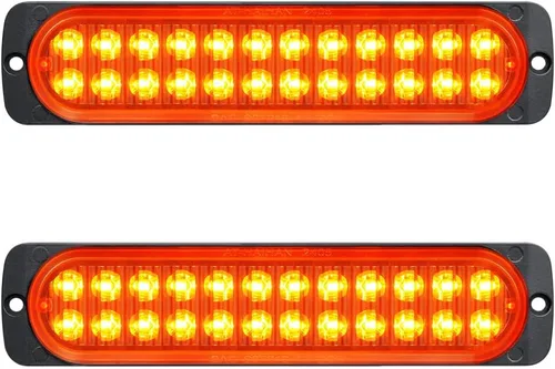 Miniatura 9 de Paquete de 2 luces traseras LED rojas de carcasa de aluminio, para remolque, freno y giro, cumple con DOT, impermeable, montaje en superficie, Rojo