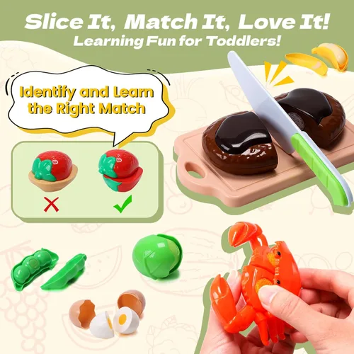 Miniatura 4 de CUTE STONE - Juego de 51 piezas de accesorios de cocina en miniatura para niños, juego de cocina de imitación con ollas, sartenes, utensilios
