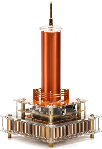 Miniatura 8 de Joytech Music Tesla Bobina Base acrílica Shell Arco Plasma Bocina de transmisión inalámbrica de escritorio experimental Modelo de juguete (YS01)