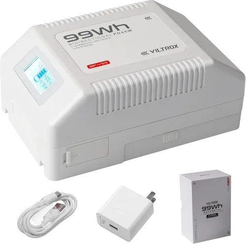 VILTROX V Mount Battery BP-V99 6700mAh 99Wh 14.8V V-Lock Batería para monitor de cámara Transmisor de imagen inalámbrico Luz de llenado Teléfono