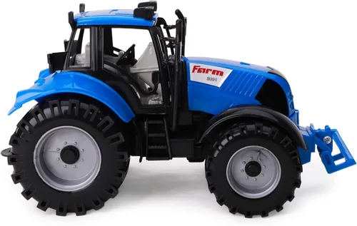 Miniatura 6 de Toyland Tractor agrícola accionado por fricción con sombrero de apertura, disponible en rosa, azul, rojo y verde (azul)