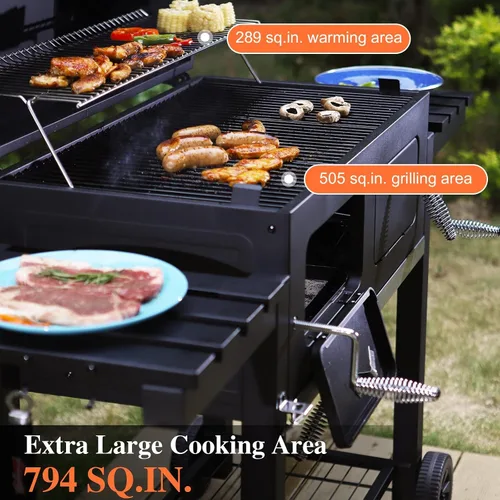 Miniatura 2 de Sophia & William Parrillas de Barbacoa de Carbón Extra Grandes con 794 Pulgadas Cuadradas de Área de Cocción, Parrilla de Barbacoa Resistente