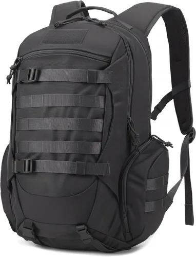 MOLLE - Mochila táctica de 35 litros para hombre, bolsa militar contra insectos, impermeable, para senderismo, con puerto de hidratación, color negro