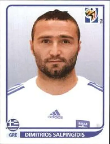 2010 Panini FIFA World Cup Stickers #178 Dimitris Salpingidis Greece Official Soccer Album Sticker (2 inch X 1.5 Inch) in Raw Condition (NM or