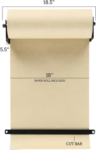 Miniatura 2 de Expositor de Rollo de Papel Kraft, Decoración de Pared, Montaje de Arte en Pared, Decoración de Cocina, Decoración de Casa de Campo - (1) Rollo