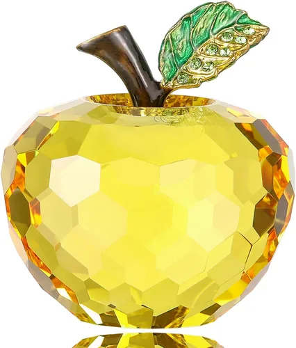 Miniatura 9 de Figura de manzana de cristal de Vie jeune, pisapapeles de estatua hecha a mano, adorno para decoración del hogar, artesanías de cristal