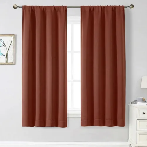 Miniatura 165 de Cortinas opacas para dormitorio, sala de estar, juego de 2 paneles de 54 pulgadas de largo, cortinas de oscurecimiento de habitación con aislamiento