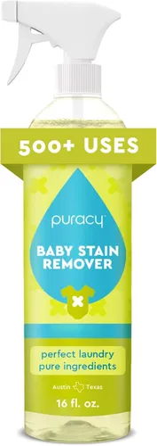 Puracy Removedor de manchas para ropa de bebé y pañales de tela, artículos esenciales imprescindibles para bebés recién nacidos, spray de lavandería