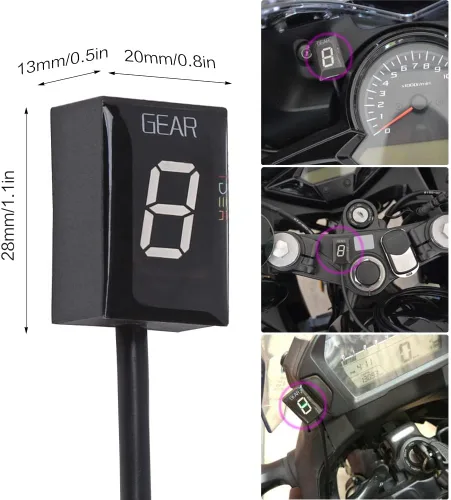 Miniatura 2 de Idea Pantalla LED con indicador de marcha impermeable para motocicleta Honda CB300F CBR400R CBR600RR Fury NC, medidor de marchas con sensores