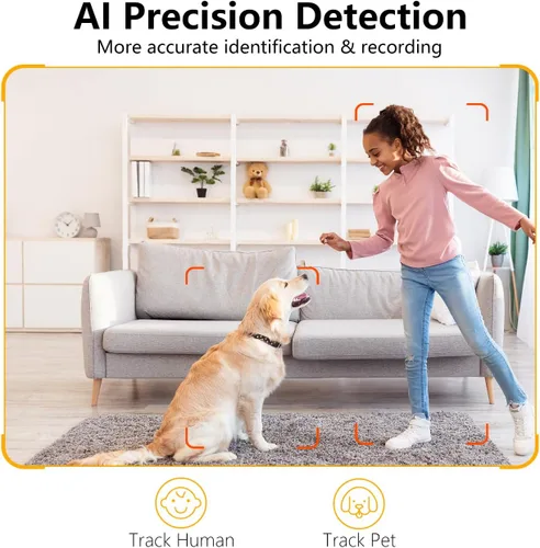 Miniatura 3 de Cámara para mascotas 2K para interiores, cámaras interiores 5G/2.4G para seguridad del hogar, cámara para bebé/perro/mascota/anciano con aplicación