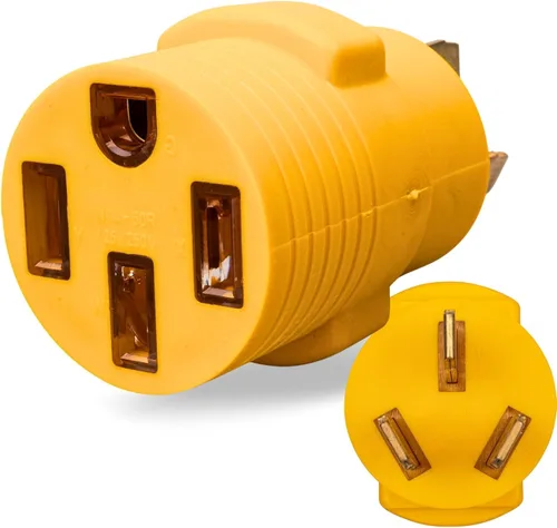 MECMO Adaptador de cargador EV de nivel 2 de 32 amperios y 220 V para NEMA 10-50, enchufe portátil NEMA 10-50P a 14-50R para carga Tesla Model