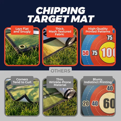 Miniatura 7 de TOY Life Chipping - Tapetes de práctica de golf, juego de golf, tapete de entrenamiento para interiores y exteriores, para adultos, familia, niños