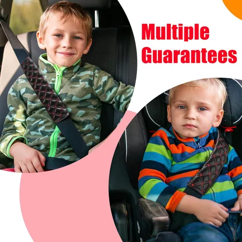 Miniatura 6 de Frienda 4 fundas para cinturón de seguridad de automóvil, correa extensora para cinturón de seguridad, protección cómoda para hombros y cuello