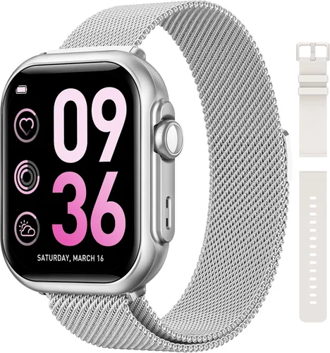 Reloj inteligente de fitness para mujeres y hombres reloj inteligente con monitor de oxígeno en sangre y frecuencia cardíaca SpO2, seguimiento del