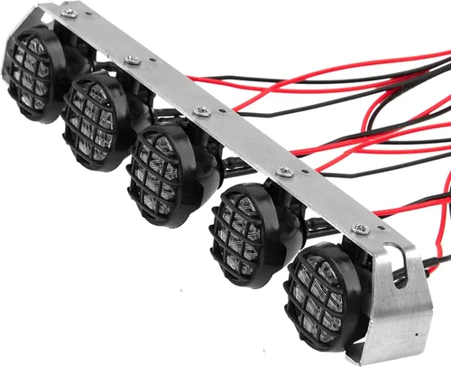 Miniatura 2 de Kit de barra de luz para techo de coche RC 1/10 compatible con Traxxas TRX-4 Axial SCX10 90046 RC4WD D90 CC01 RedCat Gen8 1/10 1/12 RC Crawler Truck