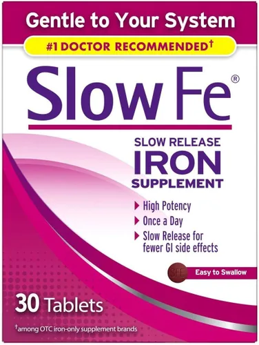 Miniatura 11 de Slow Fe Suplemento de hierro de 45 mg para deficiencia de hierro, liberación lenta, alta potencia, tabletas fáciles de tragar, 60