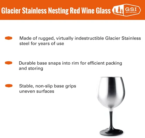 Miniatura 2 de GSI Outdoors - Copa de vino de acero inoxidable Glacier