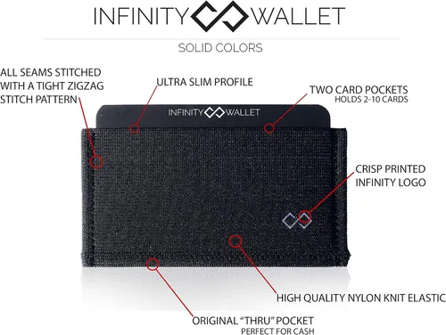 Miniatura 4 de Infinity Wallet - Cartera minimalista para hombre y mujer.., Caza de ciervos, Bolsillo doble con bolsillo