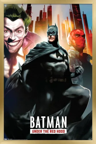 Miniatura 18 de Trends International DC Comics - Póster de pared de Batman con capucha roja, 14.725 x 22.375 pulgadas, versión enmarcada de madera de granero
