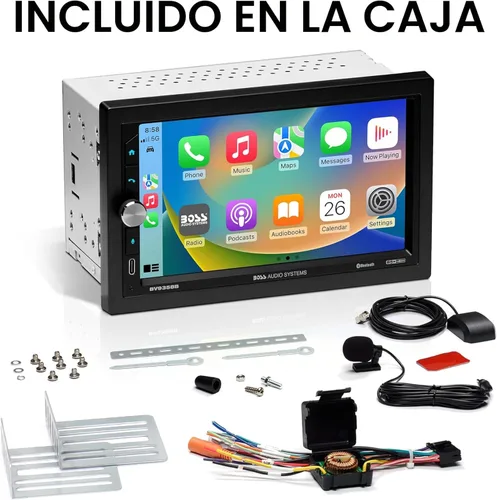 Miniatura 6 de BOSS Audio Systems BV9358B Estéreo para automóvil - CarPlay Android Auto inalámbrico, doble Din, pantalla táctil de 7 pulgadas, Bluetooth, sin