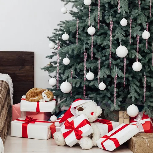 Miniatura 7 de Boao Carámbano de vidrio de 3.5 a 7.8 pulgadas, adornos de Navidad de carámbanos de vidrio torcido, decoraciones colgantes (rosa, 25 unidades)