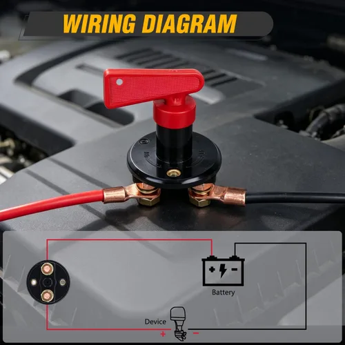 Miniatura 3 de Nilight Battery Disconnect Switch with Waterproof Key and Cover 12V 24V On Off Battery Master Isolator Cut Off Power Kill Switch for Car Marine Boat