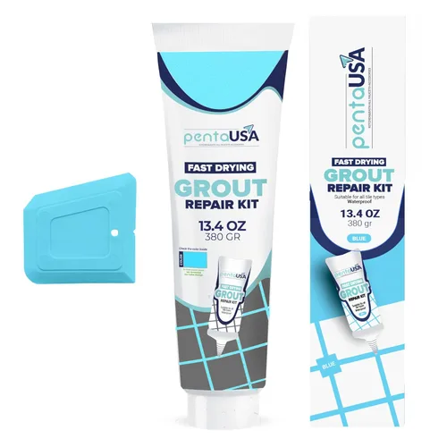 Miniatura 14 de PentaUSA Lechada para Azulejos - Reparaciones de Relleno de Lechada Grande, Kit de Reparación de Lechada de Secado Rápido, Fórmula Inodora - Incluye
