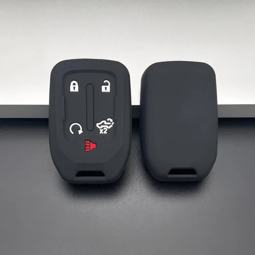 Miniatura 4 de TANDRIVE 2 fundas de silicona para llavero inteligente para Chevy Silverado y GMC Sierra 1500 2500HD 3500HD, protector remoto